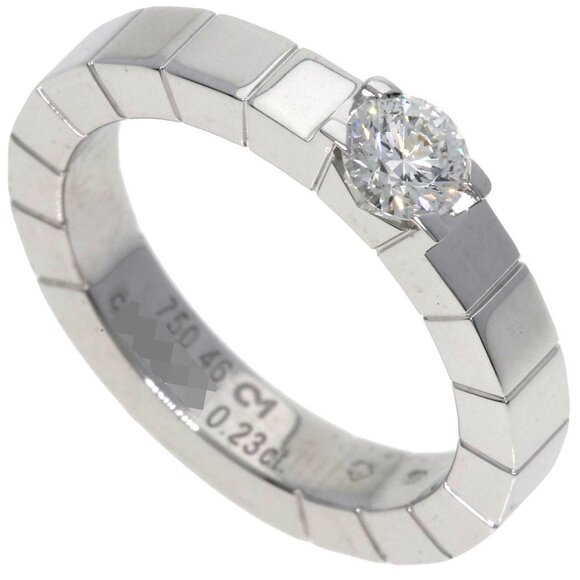 CARTIER 18k White Gold Diamond Lanier Ring #46 - Picture 1 of 11